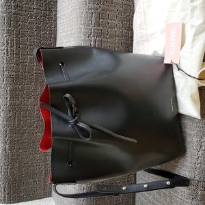 Mansur Gavriel black bucket bag (large)
